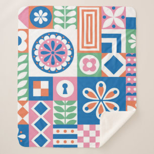 Ethnisches boho nahtloses Muster. Tribal Art Print Sherpadecke