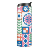 Ethnisches boho nahtloses Muster. Tribal Art Print Thermosbecher (Nach links gedreht)