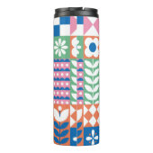 Ethnisches boho nahtloses Muster. Tribal Art Print Thermosbecher (Rückseite)