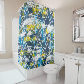 Ethnisches boho nahtloses Muster. Zigzag-Muster. S Duschvorhang (Beispiel)