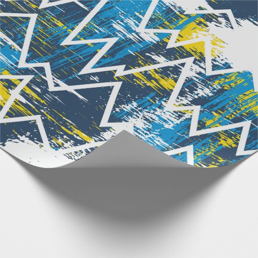 Ethnisches boho nahtloses Muster. Zigzag-Muster. S Geschenkpapier (Ecke)