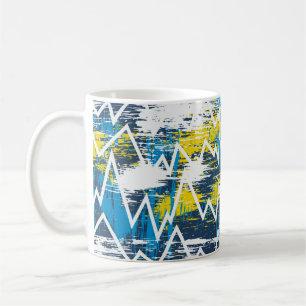 Ethnisches boho nahtloses Muster. Zigzag-Muster. S Kaffeetasse