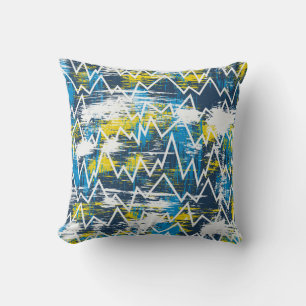 Ethnisches boho nahtloses Muster. Zigzag-Muster. S Kissen