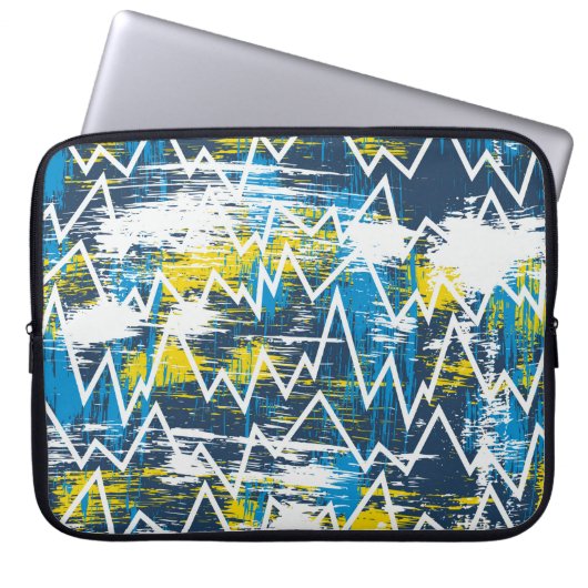 Ethnisches boho nahtloses Muster. Zigzag-Muster. S Laptopschutzhülle (Vorderseite)