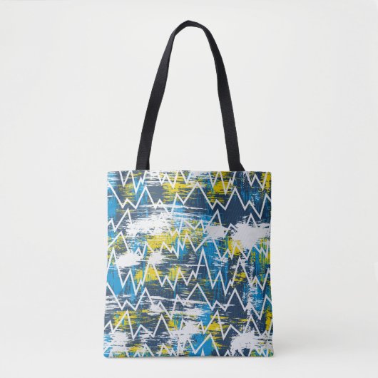 Ethnisches boho nahtloses Muster. Zigzag-Muster. S Tasche (Vorderseite)