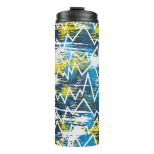 Ethnisches boho nahtloses Muster. Zigzag-Muster. S Thermosbecher