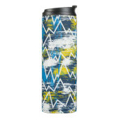Ethnisches boho nahtloses Muster. Zigzag-Muster. S Thermosbecher (Nach links gedreht)