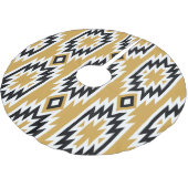 Ethnisches Boho: Vintages geometrisches Muster. Polyester Weihnachtsbaumdecke (Schrägansicht)