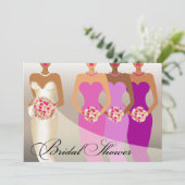 ETHNISCHES BRAUT Brautparty | lila Einladung (Stehend Vorderseite)