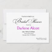 ETHNISCHES BRAUT Brautparty | lila Einladung (Rückseite)