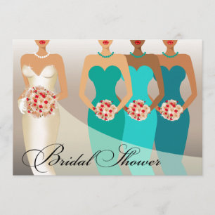 ETHNISCHES Brautparty aquamarin Einladung