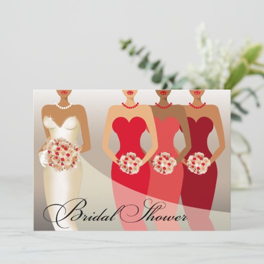 ETHNISCHES Brautparty| rot II Einladung