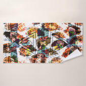 Ethnisches Design. Strickfarbenes, nahtloses Muste Badehandtuch (Badehandtuch)