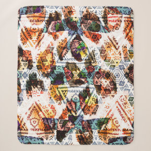 Ethnisches Design. Strickfarbenes, nahtloses Muste Sherpadecke