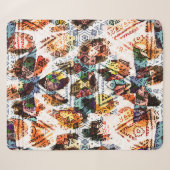 Ethnisches Design. Strickfarbenes, nahtloses Muste Sherpadecke (Vorderseite (Horizontal))