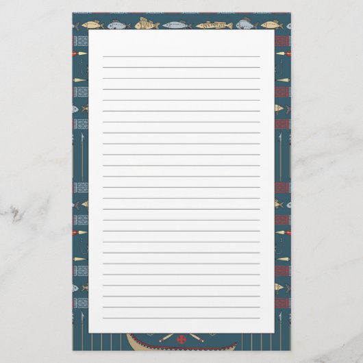 Ethnisches Fangmuster Briefpapier (Vorderseite)