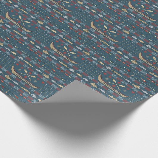 Ethnisches Fangmuster Geschenkpapier (Ecke)