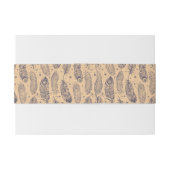 Ethnisches Feder-Kontur-Muster Einladungsbanderole (Rückseitenbeispiel)