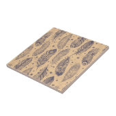 Ethnisches Feder-Kontur-Muster Fliese (Seite)