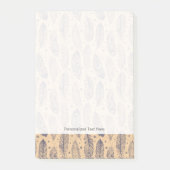 Ethnisches Feder-Kontur-Muster Post-it Klebezettel (Vorderseite)