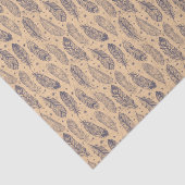 Ethnisches Feder-Kontur-Muster Seidenpapier (Ausschnitt)