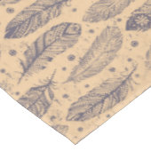 Ethnisches Feder-Kontur-Muster Tischdecke (Schrägansicht)