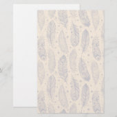 Ethnisches Federmuster Briefpapier (Vorne/Hinten)