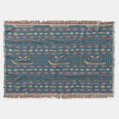 Ethnisches Fischen-Muster Decke (Vorderseite)