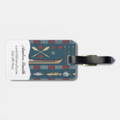 Ethnisches Fischen-Muster Gepäckanhänger (Rückseite horizontal)