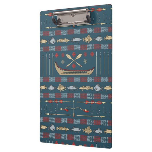 Ethnisches Fischen-Muster Klemmbrett (Links)