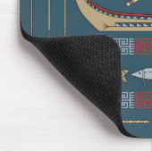 Ethnisches Fischen-Muster Mousepad (Ecke)