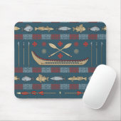 Ethnisches Fischen-Muster Mousepad (Mit Mouse)
