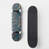 Ethnisches Fischen-Muster Skateboard (Vorderseite)