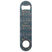 Ethnisches Fischen-Muster Speedflaschenöffner (Rückseite)