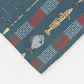 Ethnisches Fischereimuster Fleecedecke (Ecke)