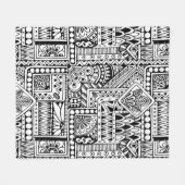 Ethnisches Gekritzel Fleecedecke (Vorderseite (Horizontal))