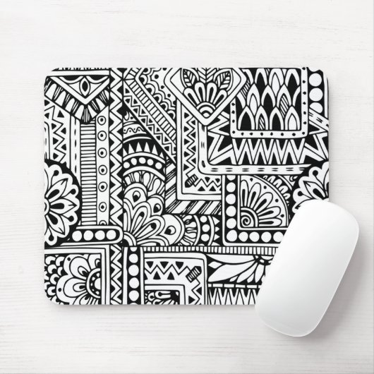 Ethnisches Gekritzel Mousepad (Mit Mouse)