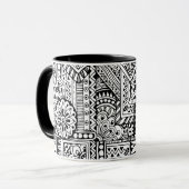 Ethnisches Gekritzel Tasse (Vorderseite Links)