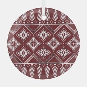 Ethnisches geometrisches asiatisches Stil Muster Ornament Aus Glas