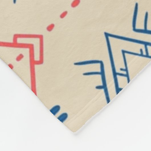 Ethnisches geometrisches Muster Fleecedecke (Ecke)