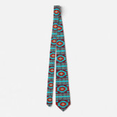 Ethnisches geometrisches Muster Krawatte (Rückseite)