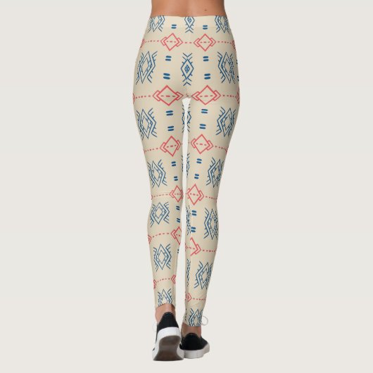 Ethnisches geometrisches Muster Leggings (Rückseite)