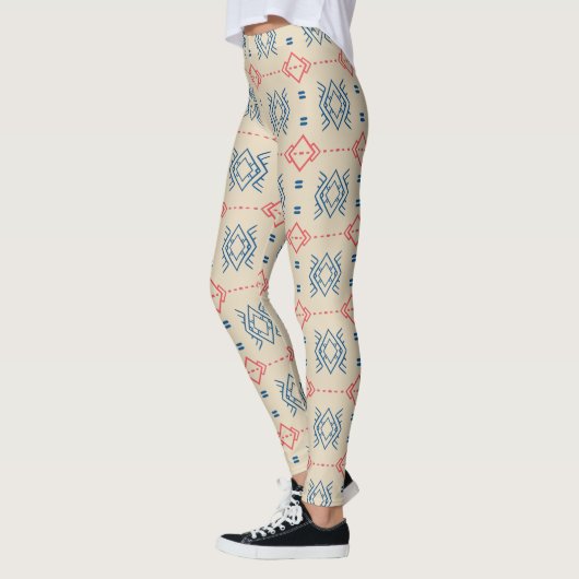 Ethnisches geometrisches Muster Leggings (Links)
