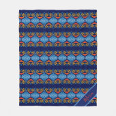 ethnisches geometrisches Muster. Monogramm. Name Fleecedecke (Vorderseite)