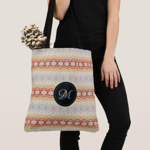 Ethnisches geometrisches Muster. Monogramm Tasche