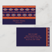 Ethnisches geometrisches Muster Visitenkarte (Vorne/Hinten)