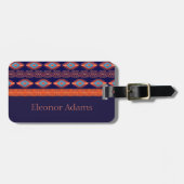 Ethnisches geometrisches Muster. Visitenkarte Gepäckanhänger (Vorderseite horizontal)