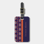 Ethnisches geometrisches Muster. Visitenkarte Gepäckanhänger (Vorderseite vertikal)