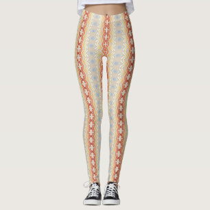 Ethnisches gestreiftes geometrisches Muster Leggings
