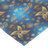 Ethnisches goldenes Paisley-Muster Tischdecke (Schrägansicht)